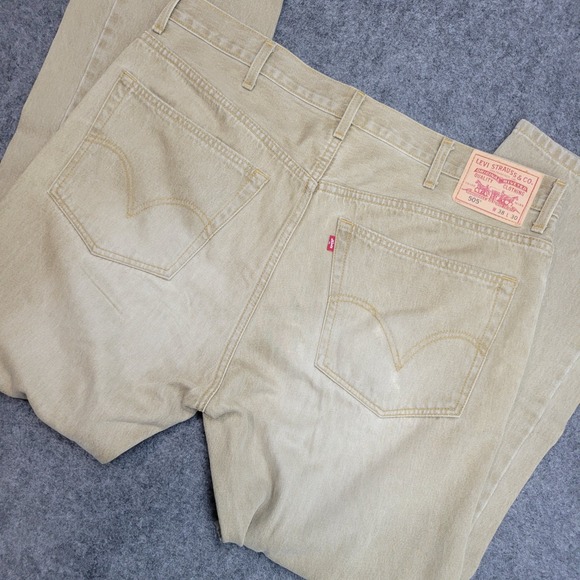 Levi's Other - Levis 505 Jeans Mens 38X30 Tan Americana Y2K Workwear Blue Collar Everyday